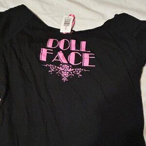 NWT Vintage Y2K French Kitty "Dollface" T-Shirt